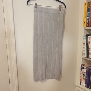 Metallic Light Gray Women's Skirt Size M